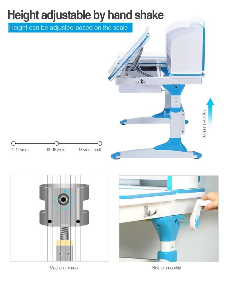 New Design Ergonomic Children Study Table and Chair for Homework