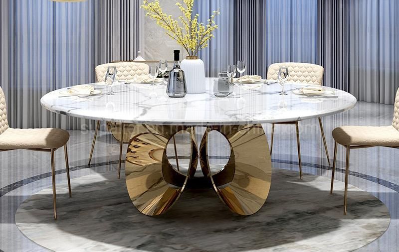 Low Prices Gold Metal Dinner Chairs and Tables for Restaurants