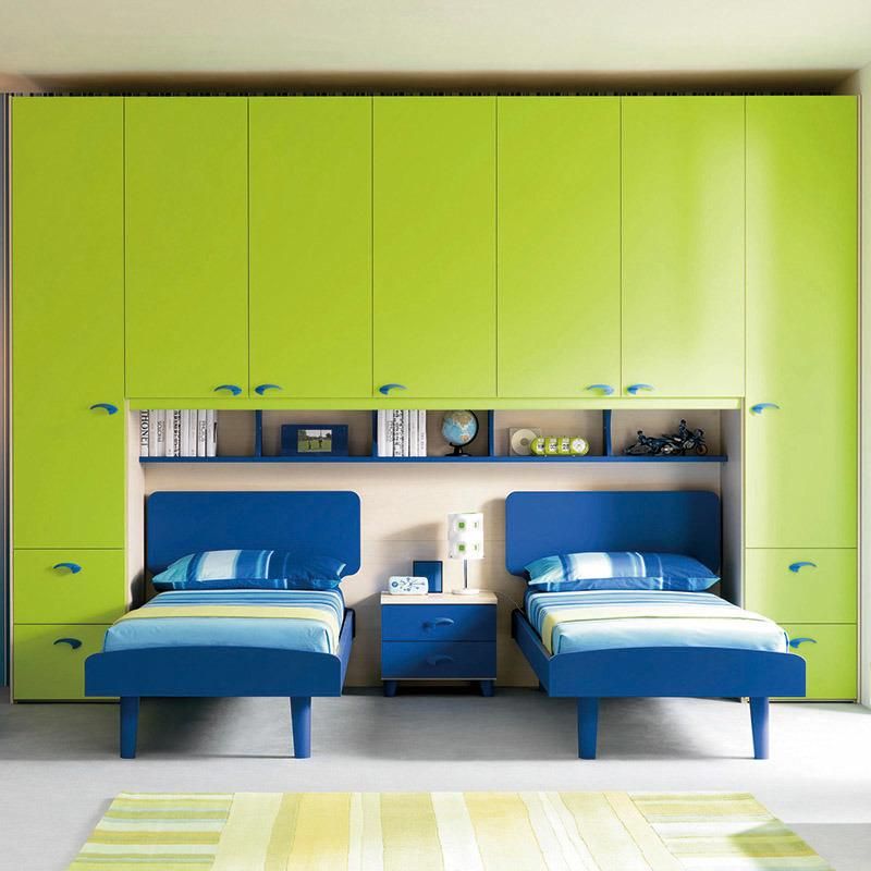 E1 Standard Modern Kids Wooden Furniture Children Furniture Kids Double Bedroom Furniture