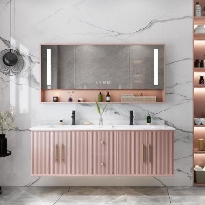 Modern Melamine Light Luxury Rock Board Bathroom Cabinet Landing