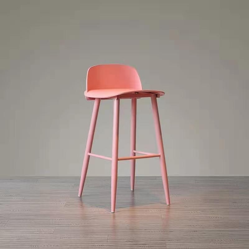 Modern Design Full Plastic Various Color High Counter Chair Barstool