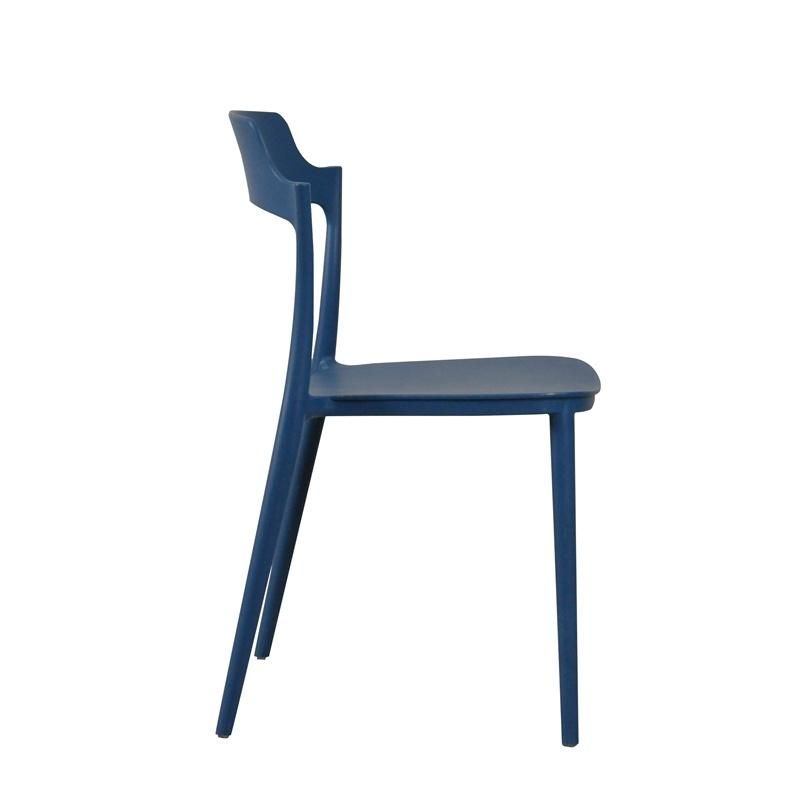 Wholesale High Quality Design Modern Dining Chair Cheap Restaurant Stackable Blue Plastic Chairs