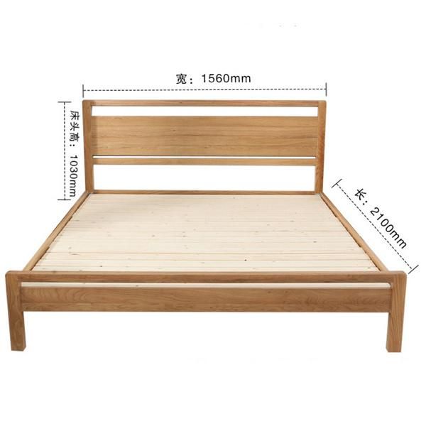 Small Apartment Modern Comfortable Soft Package Solid Wood Bedroom Double Bed