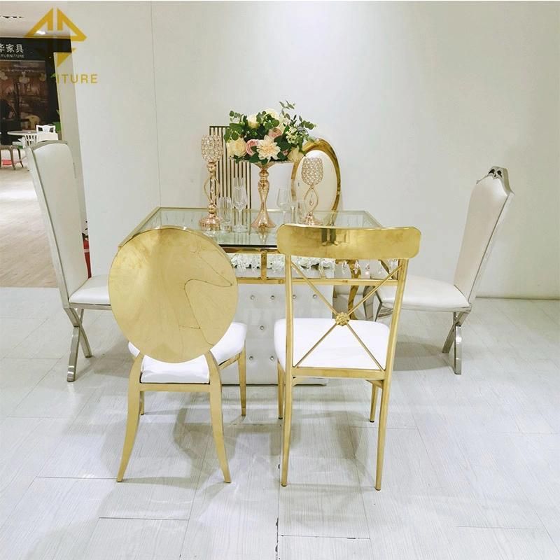 High Quality Stainless Steel Wedding Chairs Gold Dining Chair