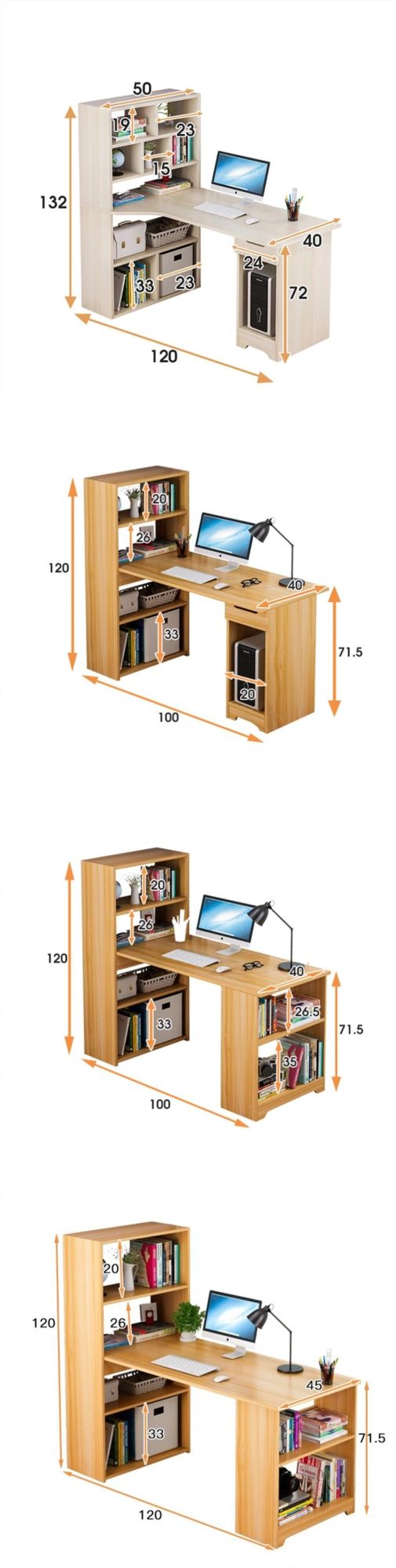 Modern Home Office Desk Simple Computer Furniture 0326