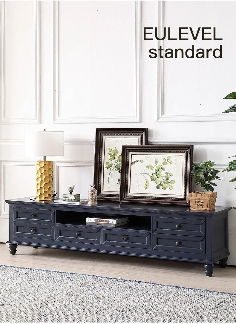 Furniture Modern Furniture Cabinet Living Room Furniture Home Furniture Storage Cabinet Solid Color Blue Living Room Furniture TV Stand Wood Cabinet