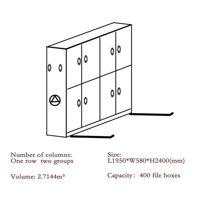 Library and Office Furniture, Modern Metal Mobile Shelving Compactor, Filing Shelves.