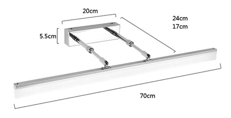 Modern Bathroom Toilet Vanity Mirror Light LED Mirror Headlight