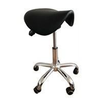 Modern Swivel Adjustable PU Leather Saddle Salon Furniture