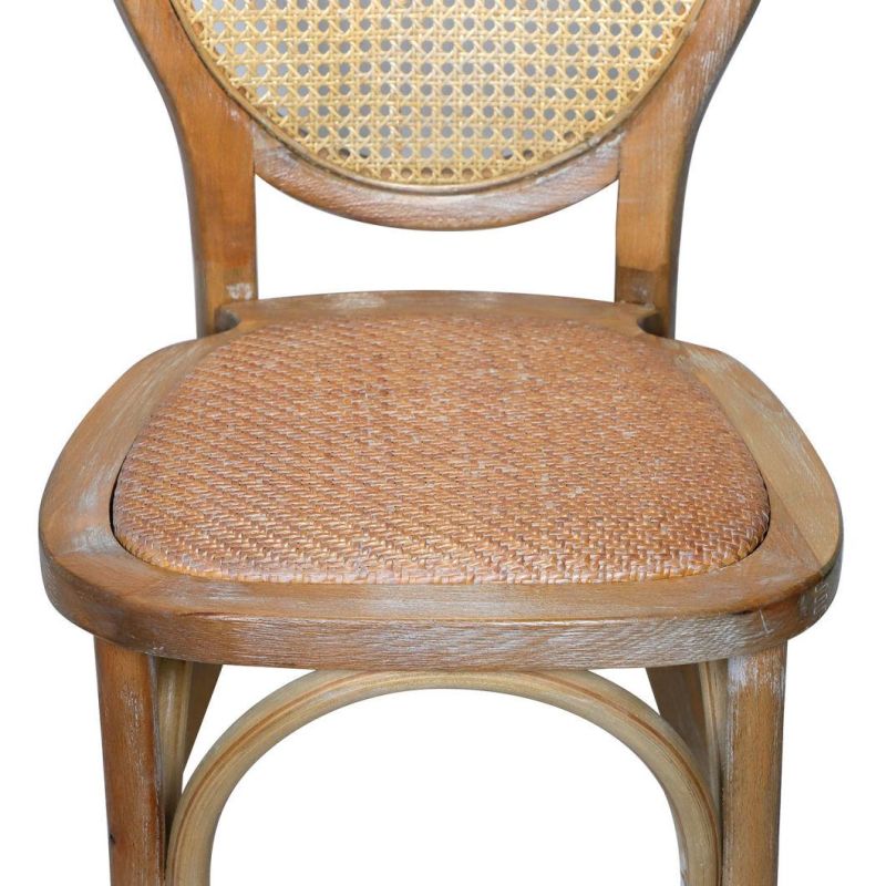 Stackable Round Back Rattan Louis Chair for Wedding