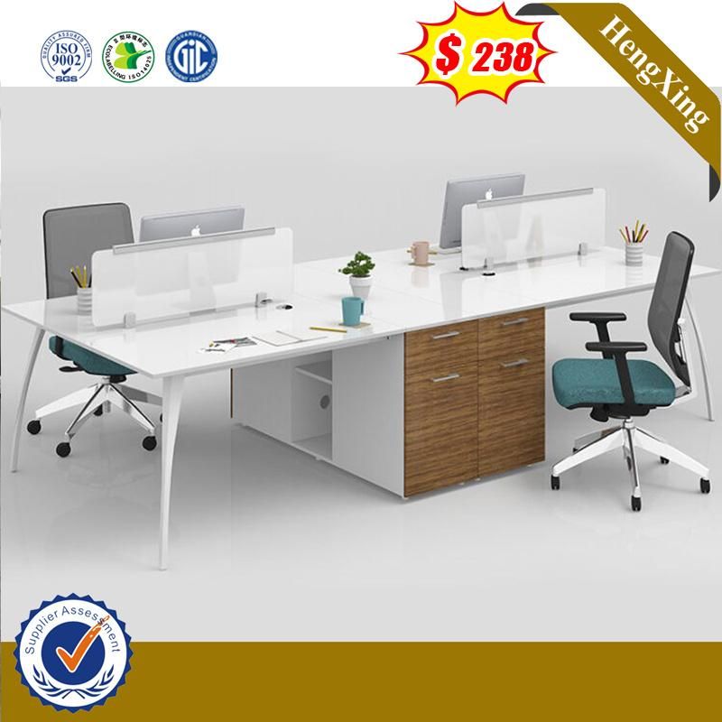 Good Quality Opened Style Modern Metal Base Melamine Office Workstation Furniture (HX-8PTU04)