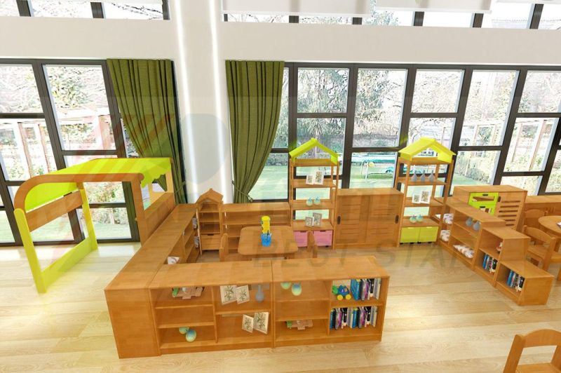 Wooden Nursery and Children Care Center Furniturekids Furniture Table and Chair Sets, modern Kindergarten and Preschool Classroom School Furniture