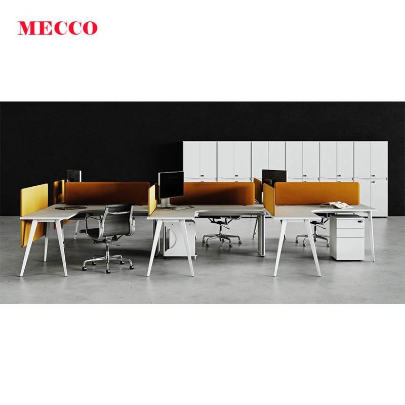 New Design Modern Style Four Person Work Staff Desk Office Workstation