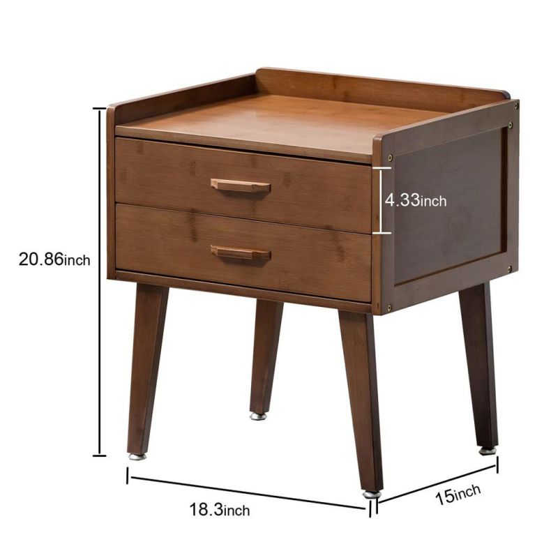 End Table with Drawer, Bedside Table Sofa Side Table for Bedroom, Living Room