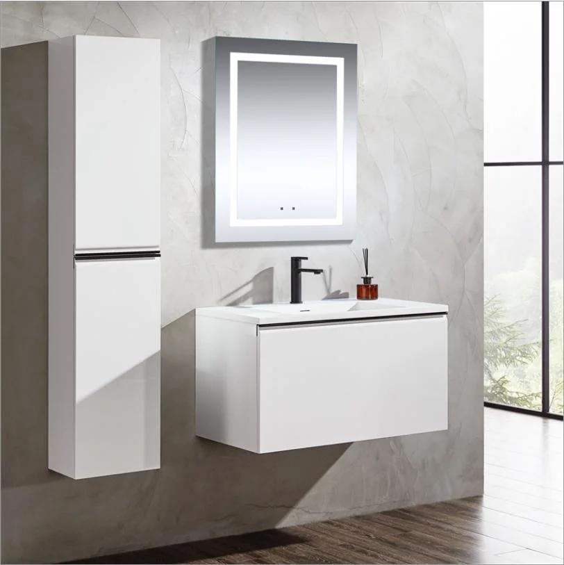 Solid Wood Bathroom Furniture Simple with Ceramics Countertop