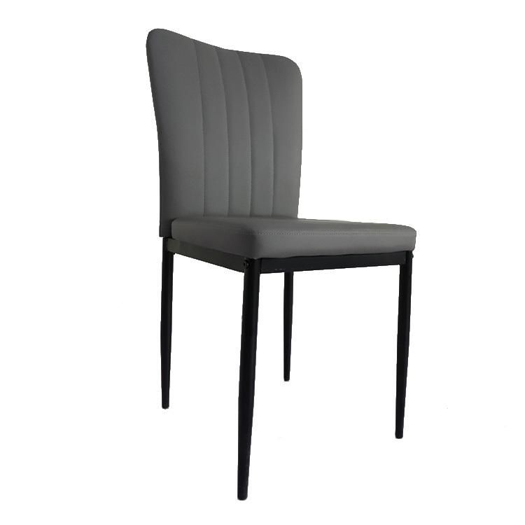 Modern Furniture Dinning Room Furniture Metal Legs Leather Upholstered Dining Chairs