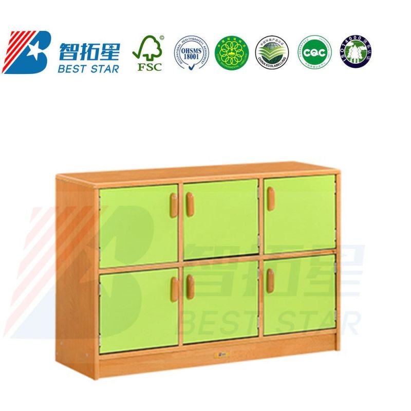 Best Star Peschool Furniture Wooden Cabinet for Kindergarden and Preschool Classroom