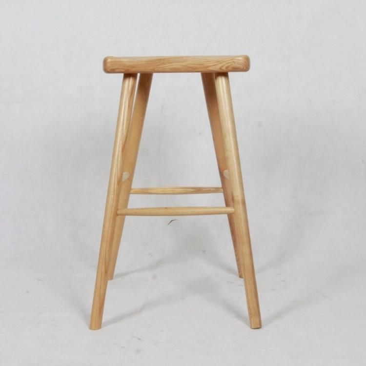 Modern High Bar Counter Stool Solid Wood Dining Chair