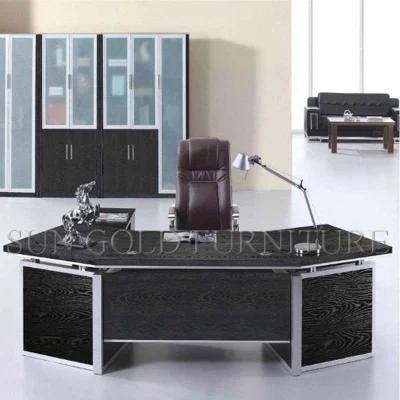 (SZ-ODL324) Modern Melamine CEO Office Table Custom Made Faced Chipboard Executive Office Desk