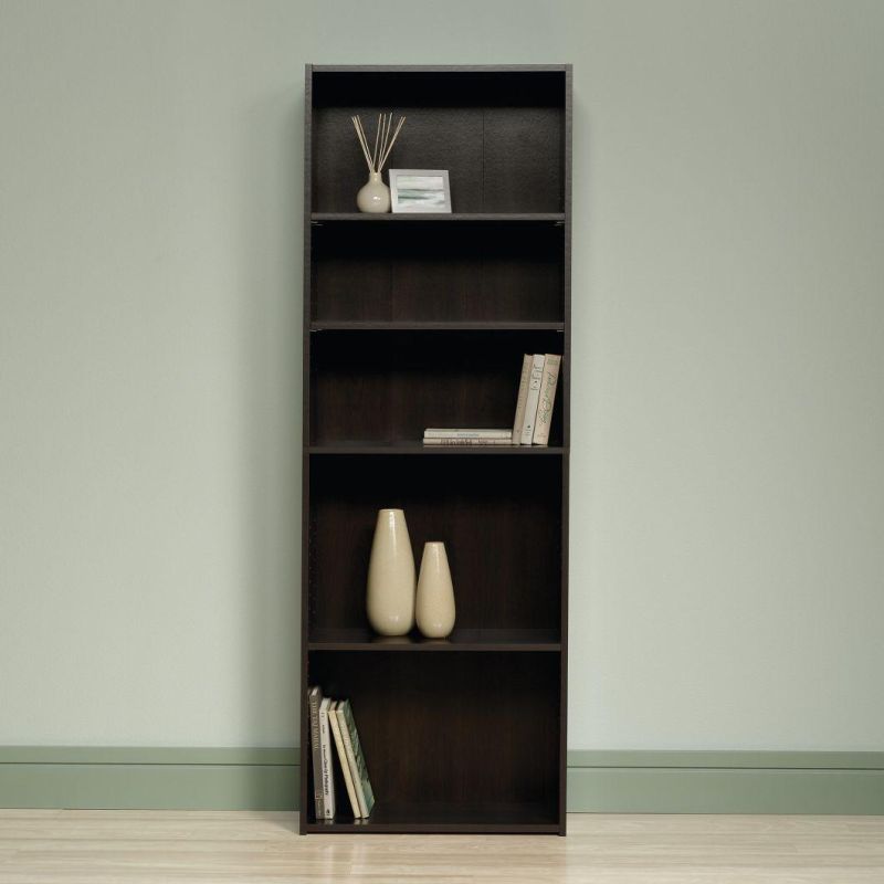 5-Shelf Office Bookcase, Cherry Finish