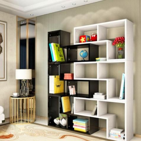 2018 Popular High Quality Cheap Wooden Shelf Bookcases Black & White