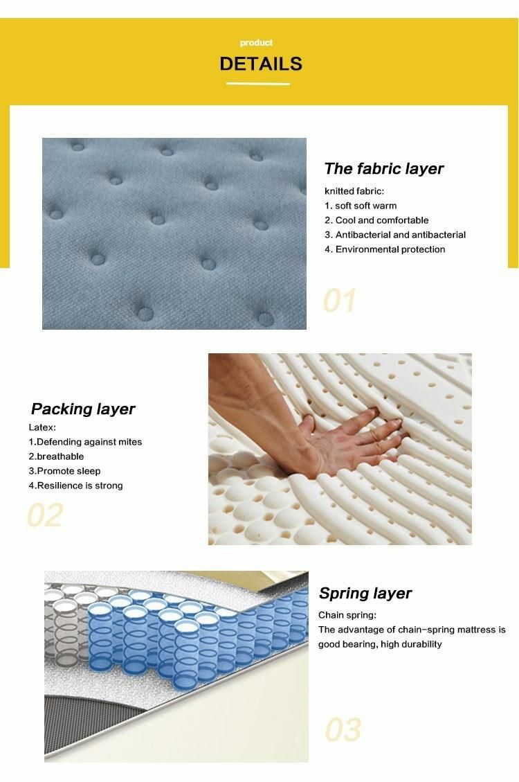 New Style Modern Bedroom King Size Latex Cotton Pocket Spring Bed Mattress for Sale