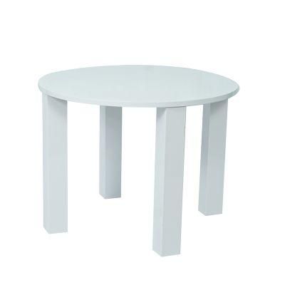 Nordic Kitchen Restaurant Hotel Apartment Furniture White Modern Round MDF High Gloss Dining Table