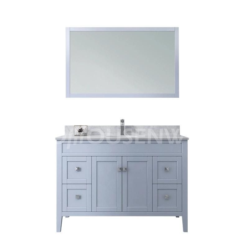 48 Inch Bathroom Vanity Solid Wood Copper Free Mirror Bathroom Furniture