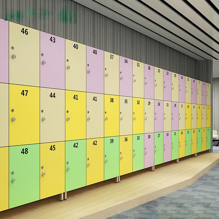 Public Area 2 Door Compact Laminate Coin Operated Lockers