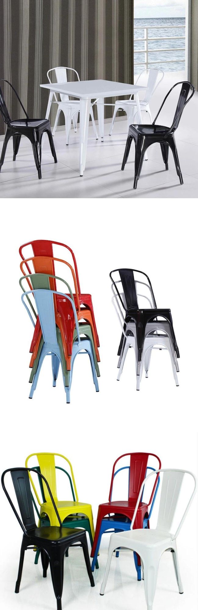 Hot Sale Outdoor Modern Industrial Classic Cafe Bistro Restaurant Colorful Mesh Metal Chair