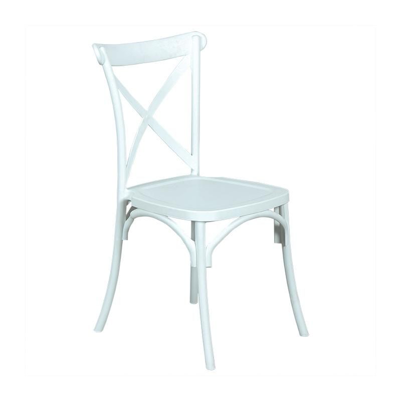 Wholesale Outdoor Furniture Modern Style Garden Furniture Santos Plastic Chair Eco-Friendly PP Armless Dining Chair