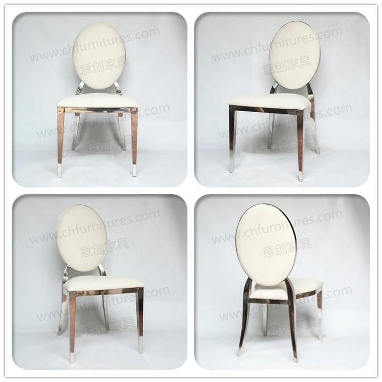 Modern Stainless Gold Oval Stainless Steel Wedding Chairs Ycx-Ss34-01