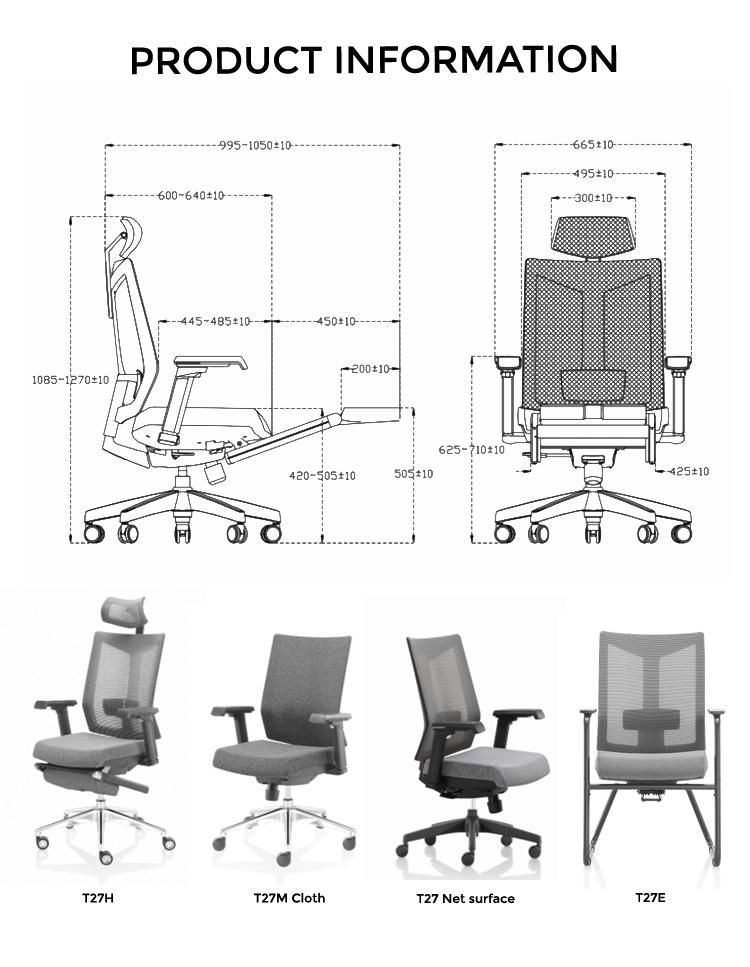 Foshan Customized Seat Tall Leather Executive Conference Home Office Chairs Furniture