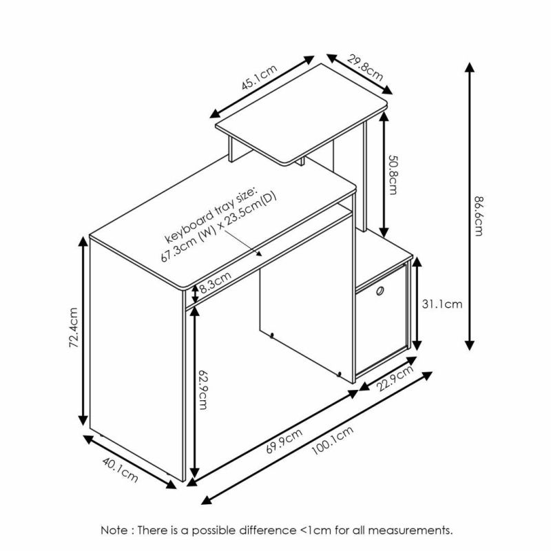 Multipurpose Home Office Computer Writing Desk