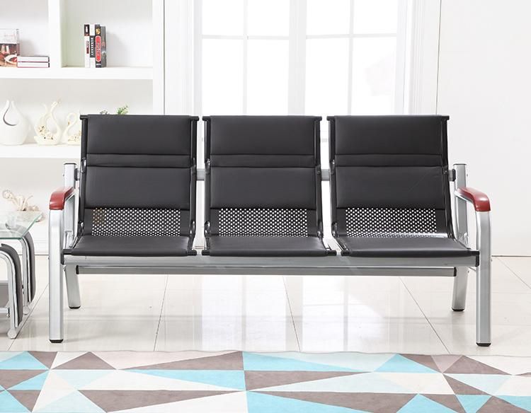 Promotion Modern Leather Conference Office Sofa with Metal Legs