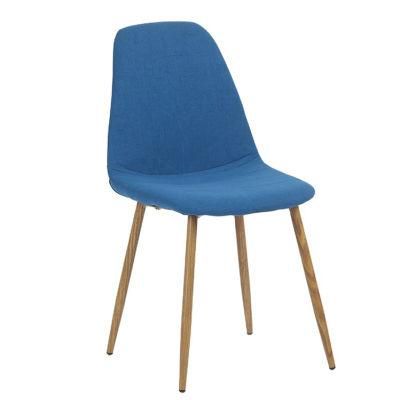 Modern Nordic Home Furniture Fabric Metal Leisure Dining Room Chair for Living Room Furniture