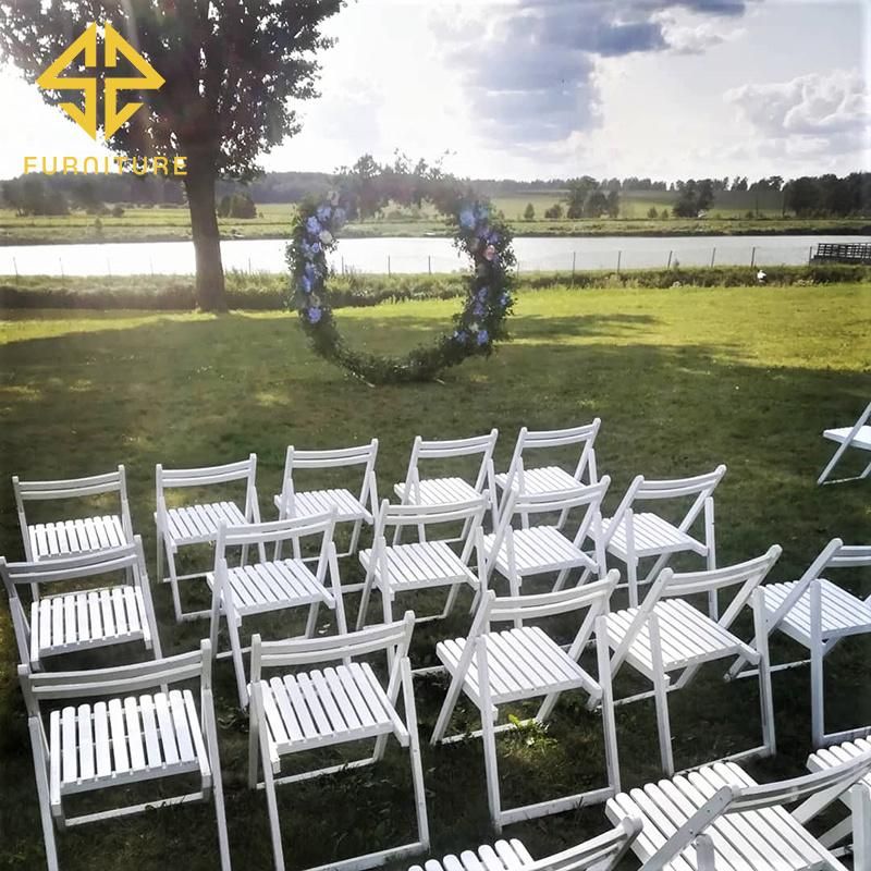 Modern Cheap White Resin Folding Dining Chair for Wedding Reception