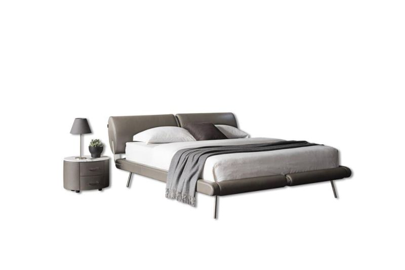 King Bed Double Bed Fashionable Italy Bed Upholstered Bed Home Bedroom Furniture Modern Furniture