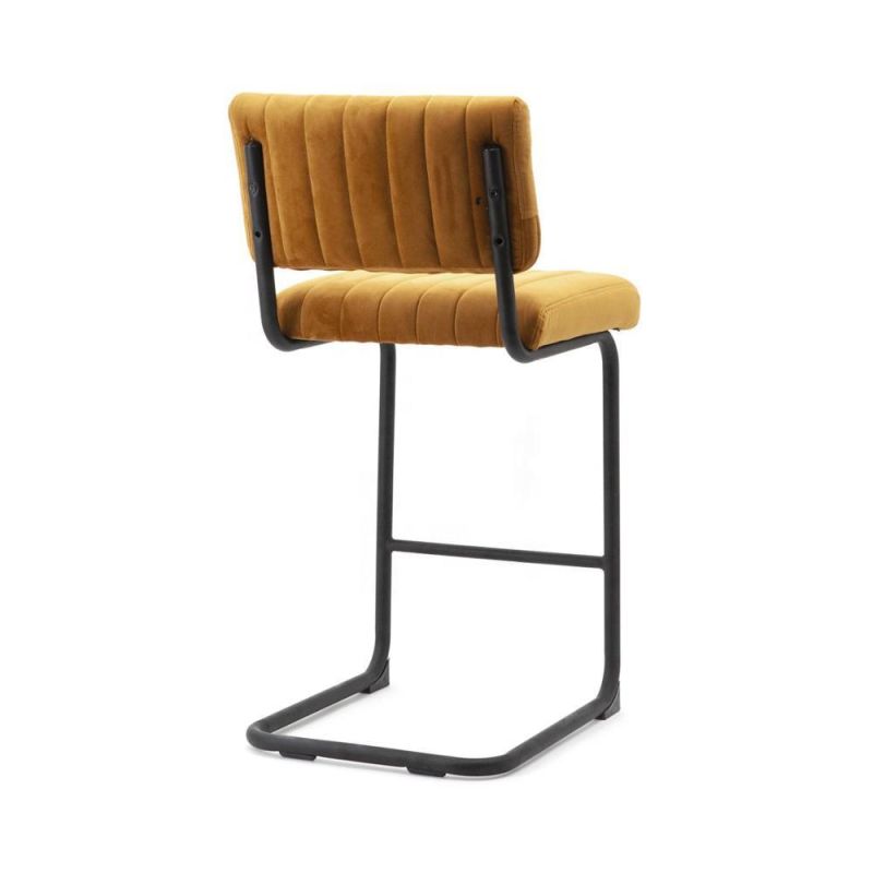 Wholesale Nordic Style Cushion Seat Metal High Stool Modern Custom Bar Chair for Dining