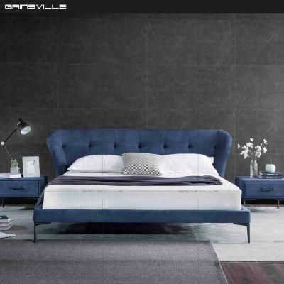 Minimalistic Modern Tufted Beds Design Luxury Italy Bedroom Furniture Set Wholesale Metal Frame Headboard Upholstered Bed