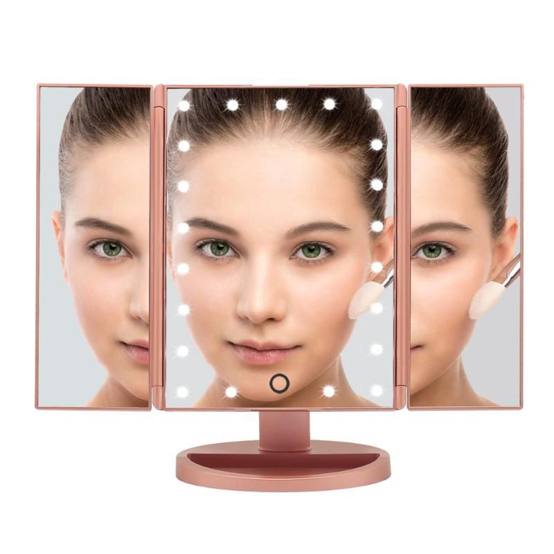 Three Sides Foldable Makeup Mirror Small Magnet Beauty Salon Mirrors