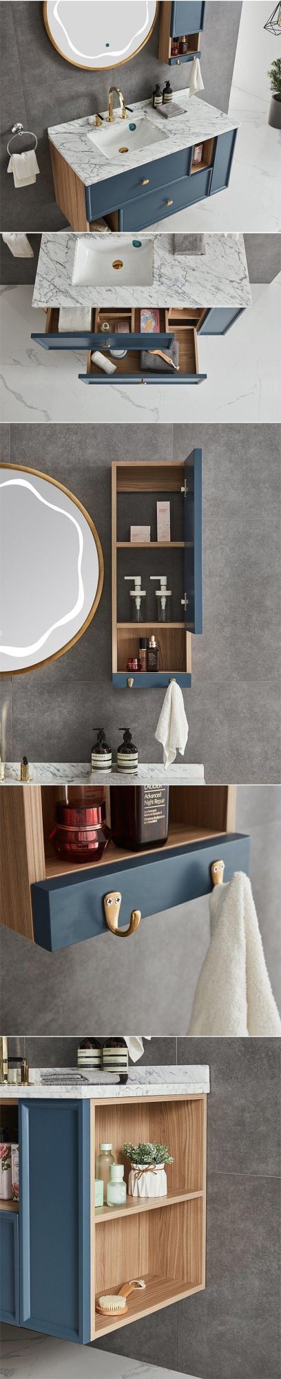 Marble Countertop Philippines Unique Blue Bathroom Vanity with Mirror