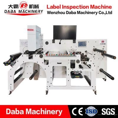 Automatic Label Paper Inspection Inspecting Sheeting Collecting Stacking Machine