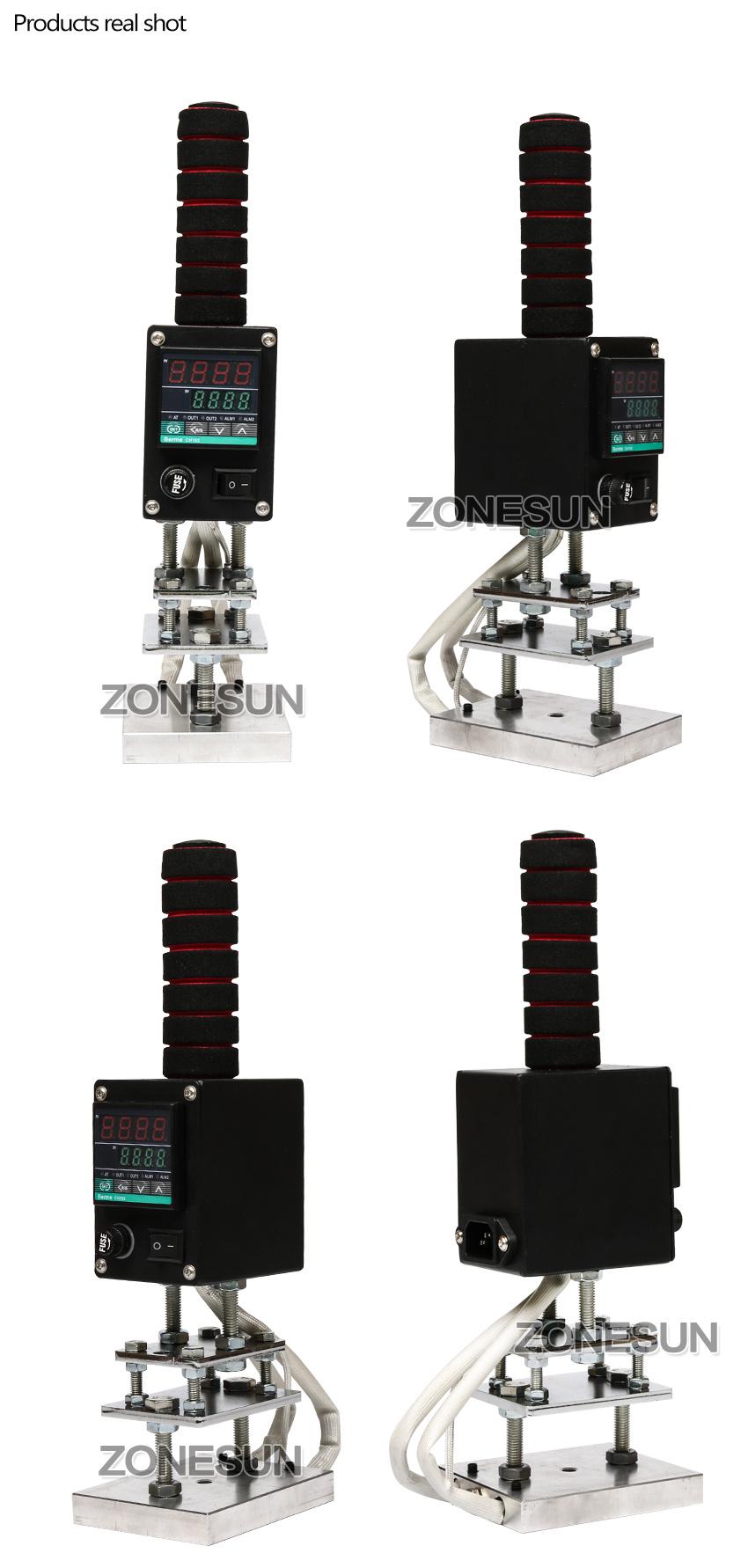 Zonesun Handheld Leather Wood PVC Hot Foil Stamping Machine Leather Embossing Tool Wood Burning Machine