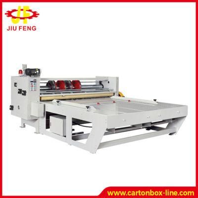 Jiufeng Quality Control &amp; New Factory Choice Rotary Slotting and Corner Cutting Machine Semi-Automatic Carton Making Machinery
