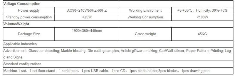 635mm 1250mm 1550mm Cutting Plotter for Cutting Vinyl