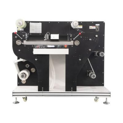 Adhesive Label Semi-Rotary Die Cutter with Lamintor and Slitting