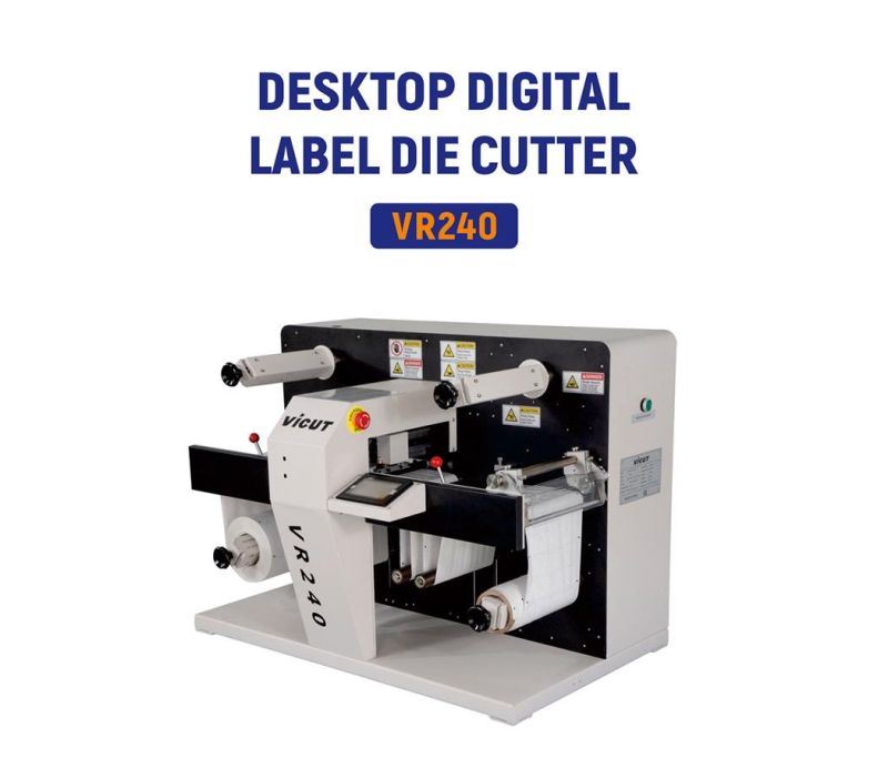 Vr240 Digital Roll Label Cutting Machine Paper Slitting and Rewinding Machine