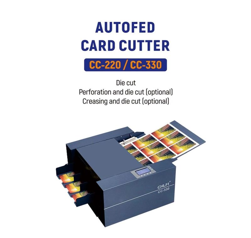 Multi-Function Full-Auto Business Card Cutter Photo Die Cutting Machine Electric Name Card Cutter