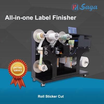 Automatic Laminator Rewinder Slitter Hands-Free Prototype All-in-One Label Finisher (without Printer)